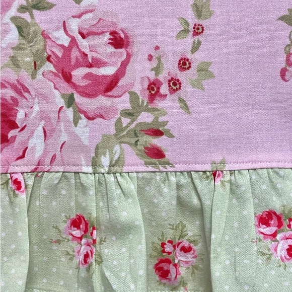 Shabby Chic Cottage Roses Farmhouse Decorative Tea Dish Towel and Pot Holder Set - Picture 4 of 9